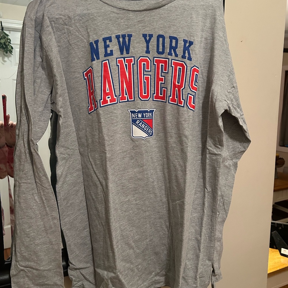 Fanatics New York Rangers Gray Long Sleeve Shirt, men’s XL, excellent condition